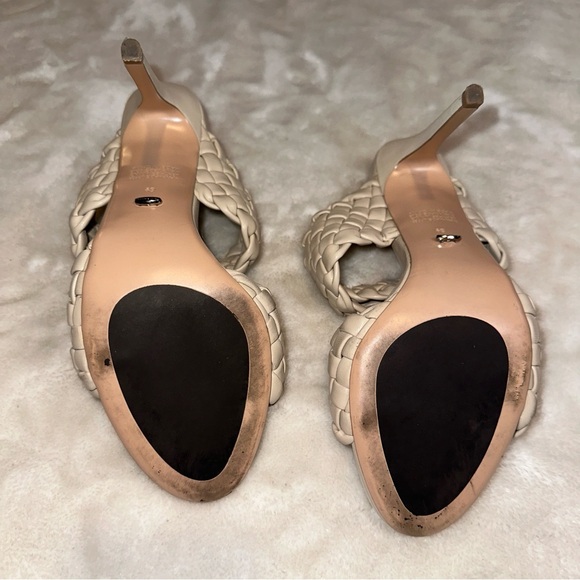 Tony Bianco Nude Leather Woven Heels Size 8.5 - Picture 9 of 12